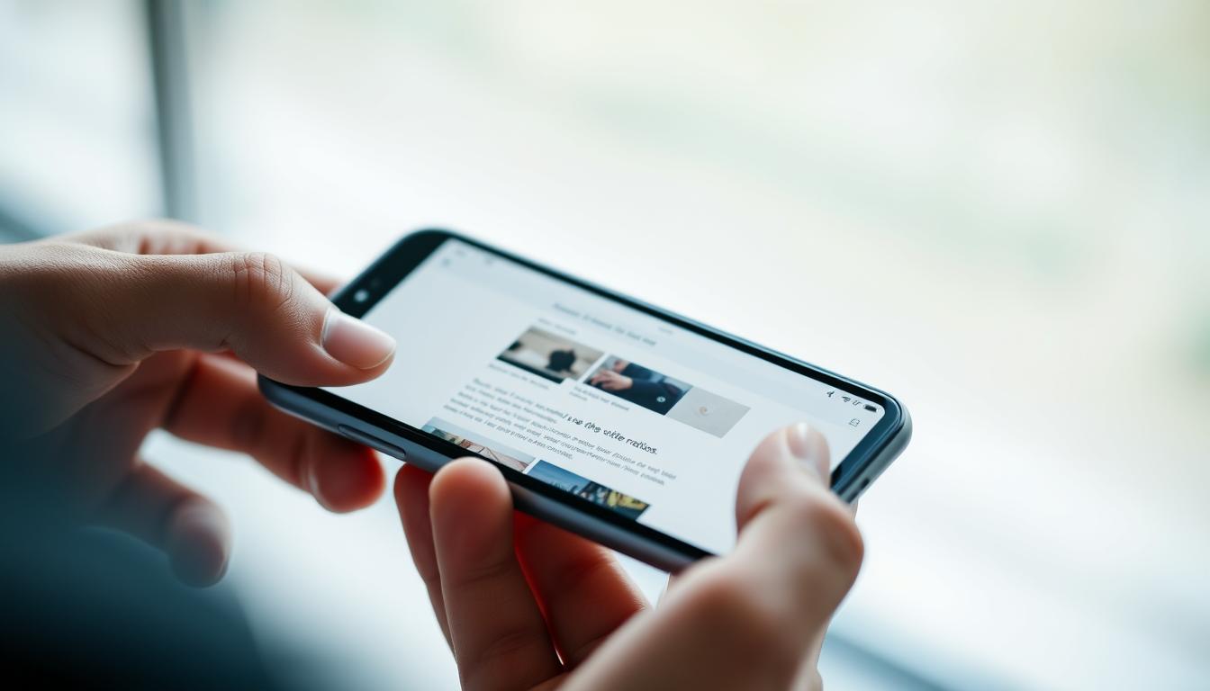 Scroll-Screenshot auf Smartphone