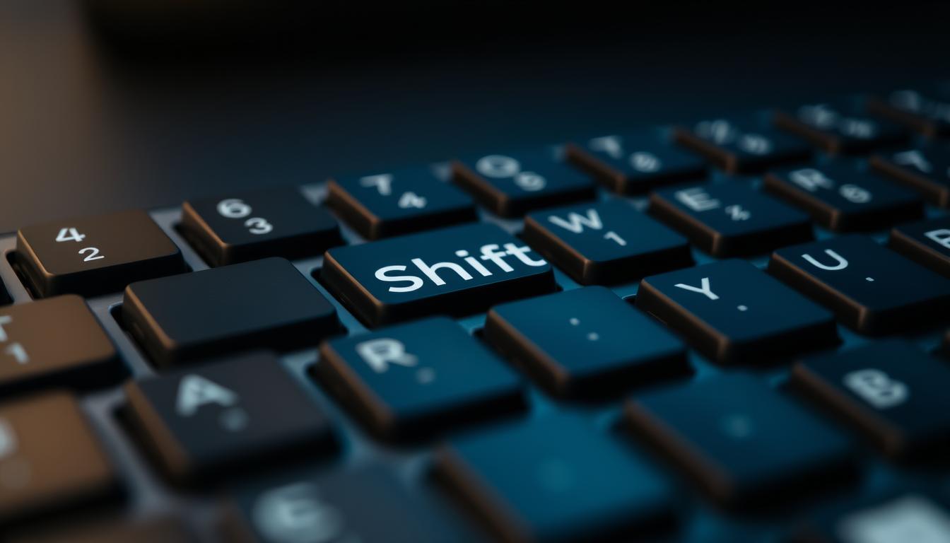 Umschalttaste Position auf der Tastatur